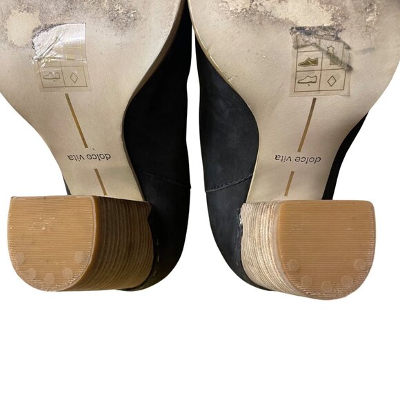 Dolce Vita Suede Open Toe Chunky Boots Sz 6 - Picture 8 of 8